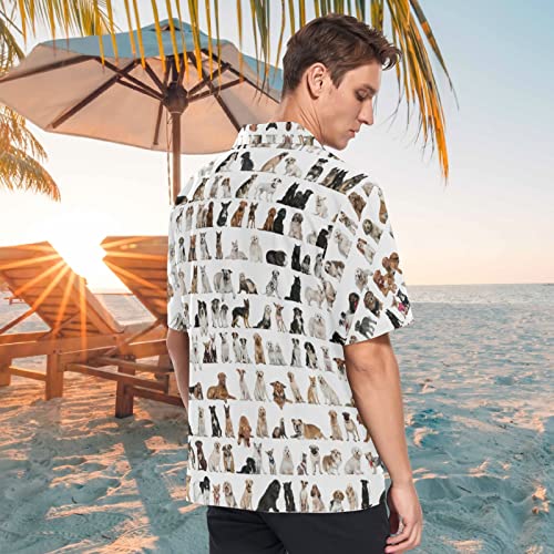 visesunny Hawaiian Shirt for Men Vintage Wildflower Sunflower Black Pattern Short Sleeve Beach Summer Casual Button Down Aloha Shirt Quick Dry