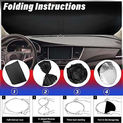 Sze Windshield Sunshade for Audi Q5 2018-2023 2024 Retractable Front Window Sun Shade Foldable UV Reflector Sun Visor Insulation Sun Protection