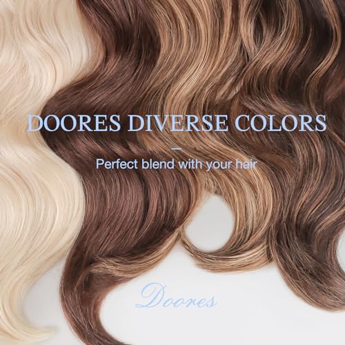 DOORES U Tip Extensions for Women, 14 Inch 50g/50s, Dark Brown Short Hair Extensions Real Human Hair Invisible Natural Hot Fusion Hair Extensions