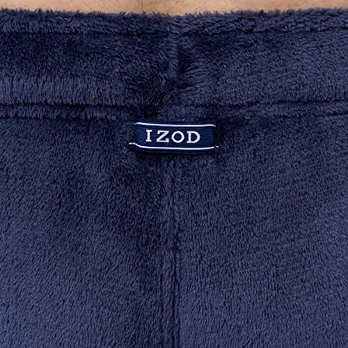 IZOD Men's Soft Fleece Lounge Sleep Pants, Black, Small