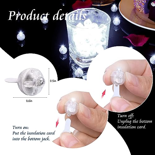 chzk 50pcs Balloon Lights Mini Led Lights Round Long Standby Time Ball Light Paper Lantern Balloons Lights for Birthday Party Christmas Halloween Decoration (50, Rainbow)