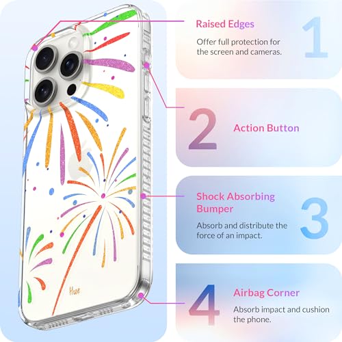 LONLI Hue - for iPhone 15 Pro Case - Cosmic Porta [10FT Drop Protection] - Shockproof Cover with Color Changing Effect | Cute and Unique for Women, Girls and Men (2023)