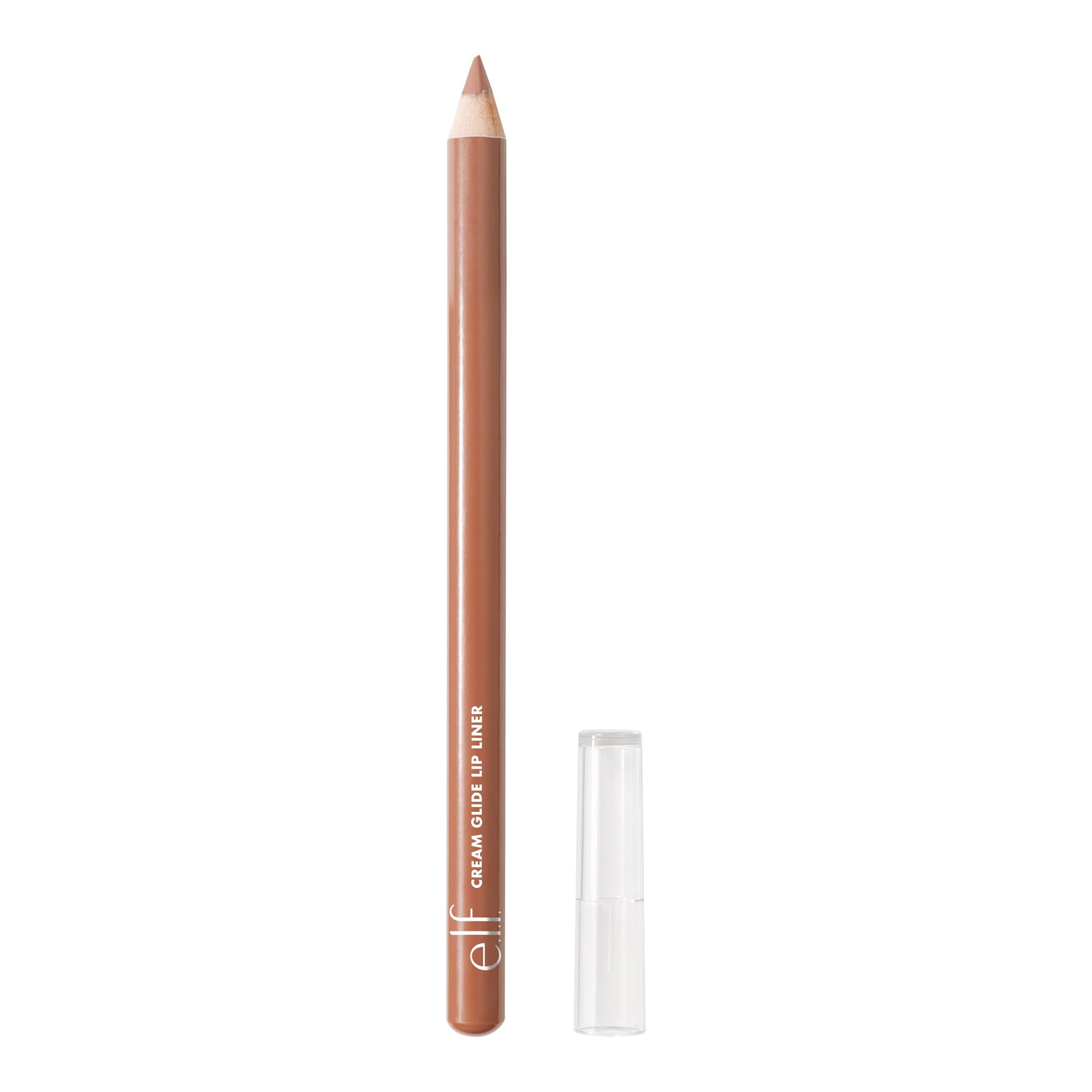 e.l.f. Cream Glide Lip Liner, Highly-Pigmented Pencil For Shaping & Sculpting Lips, Semi-Matte Finish, Vegan & Cruelty-Free, Truth or Bare