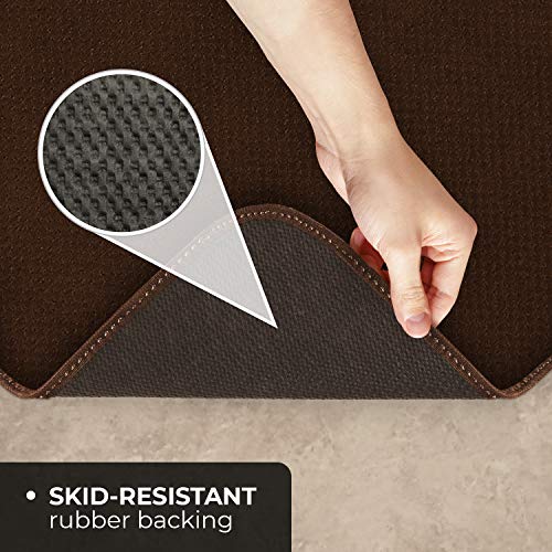 House, Home and More Skid-Resistant Carpet Runner - Chocolate Brown - 6 Feet X 27 Inches