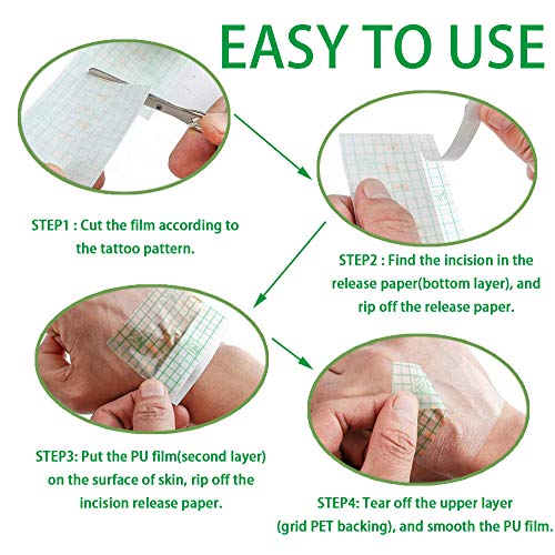 Tattoo Aftercare Bandage Roll 8"x 10 Yard - Waterproof Transparent Film For Tattoo Initial Healing And Skin Repair Adhesive Tattoo Supply Wrap