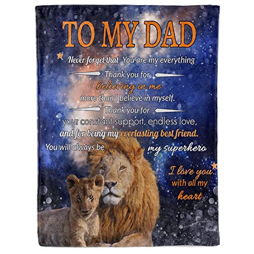 KAAYEE Dad Gift Blanket for Fathers Day, Dad Birthday Gift Throw Blanket from Daughter/Son, Regalos para Hombre 50 x 60inches Dads Birthday Gifts