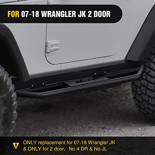 Nilight Running Boards for 2007-2018 Wrangler JK & Unlimited 2 Door, Upgraded Dual Girder System Side Step Slip-Proof Textured Black Heavy Duty Truck Nerf Bars,(No 4 DR & No JL)