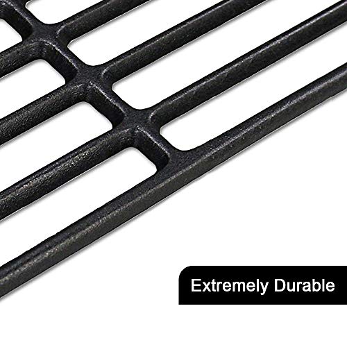 Outspark 7522 Cast Iron Grill Grates Cooking Grid (15" x 11.25") for Weber Spirit 200 Series, Spirit 500, Genesis Silver A, Grill Grids Replacement Parts for Weber 7521, 7522- Set of 2