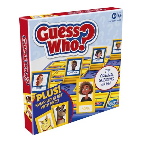 Hasbro Gaming Guess Who? People & Pets Board Game Edition | The Original Guessing Game for Girls & Boys | Ages 6+ (Amazon Exclusive)