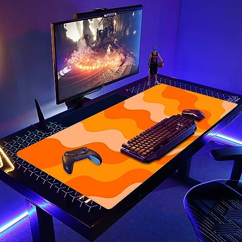 Avezano Abstract Artisan Mouse Pad, Large Gaming Mouse Pads with Non-Slip Rubber Base, Stitched Edges Desk Mat Big Mousepad for Computer Keyboard, Home & Office Gifts, 31.5x15.7inch