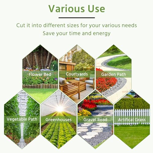 Pattiumo Weed Barrier Landscape Fabric 3x180FT 3.2oz Garden Weed Barrier Fabric Heavy Duty Woven Geotextile Fabric Weed Blocker Fabric Driveway Fabric Ground Cover Weed Barrier Mat Weed Control Fabric