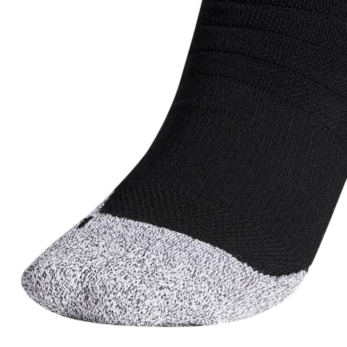 adidas Adizero Football Socks (1 Pair) Cushioned Over-The-Knee Long fit for Men Women Kids, Black/White/2, Medium