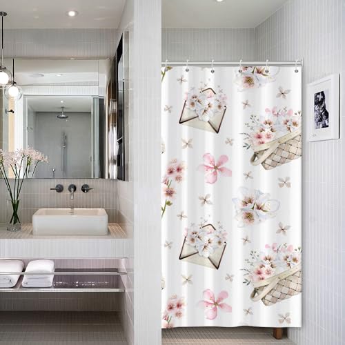 Baocicco Red Shower Curtain Gold Glitter Spots Modern Luxury Shower Curtains Decorative for Bathroom Home Bathtubs Waterproof Fabric Shower Curtain with Hooks 48x72 Inches