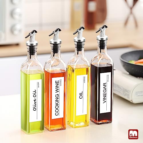 GMISUN Oil Dispenser for Kitchen, Olive Oil Dispenser Bottle, Cooking Oil Dispenser Bottle, Oil and Vinegar Dispenser Set 1Pack, Glass Oil Container Cruet-Oil Pourer Spout