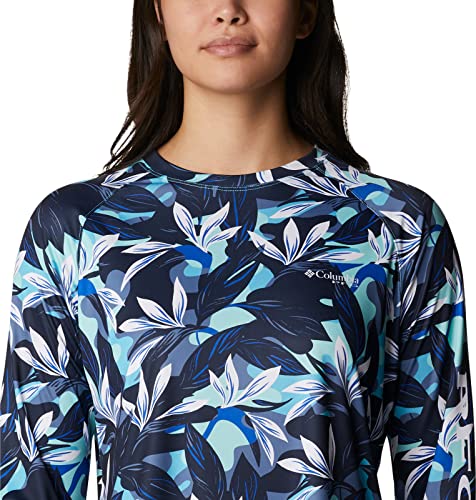 Columbia Women's Super Tidal Tee Long Sleeve, New Mint Gradient Scalefade, XX-Large