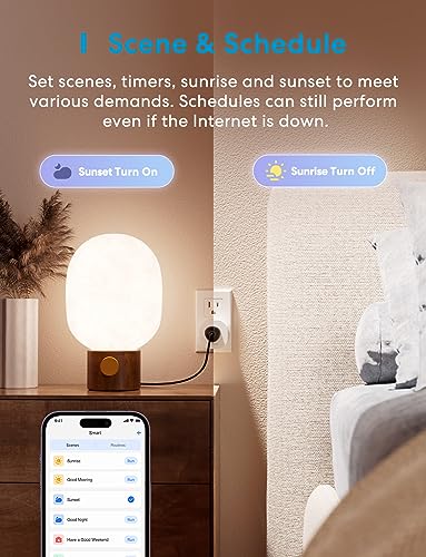 Meross Matter Smart Plug Mini, Easy Setup, 100% Privacy Smart Outlet, Compact Size, Support Apple Home, Alexa, Google Home with Schedule and Timer, App and Voice Control, 2.4G Wi-Fi Only (1 Pack)