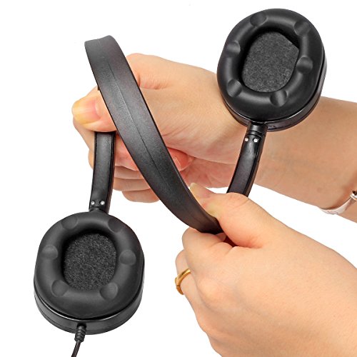 Kaysent Wholesale Bulk Low Cost Earphone Earbuds Headphones (KHP-50) 50 Pack Wholesale Headphone for School,Airplane,Hospital,Students,Kids and Adults