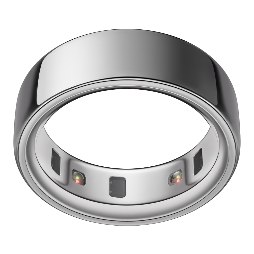 Oura Ring 4 - Silver - Size 7 - Sleep, Activity, Women’s Health, AI Advisor, Up to 8 Days of Battery Life, Size Before You Buy, Android & iOS Compatible