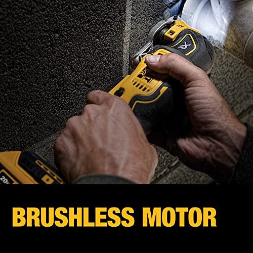 DEWALT 20V MAX XR Multi-Tool Kit, Oscillating Tool, 3-Speed, Quick Blade Change for Multi-Tool Needs, Cordless (DCS356D1)