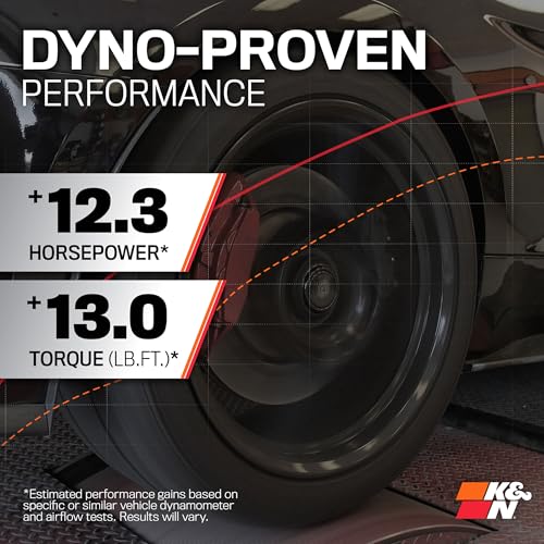 K&N Cold Air Intake System: High-Flow Air Filter, Increase Performance & Acceleration: Compatible with 2016-2020 CHEVROLET: Camaro SS, 57-3092