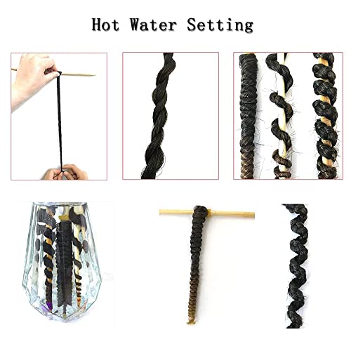 Pre Stretched Braiding Hair 26 Inch 8 Packs Professional Soft Yaki braiding Hair For Braids Hot Water Setting Synthetic Crochet Hair Extensions (26 Inch (Pack of 8), 1B/Purple)