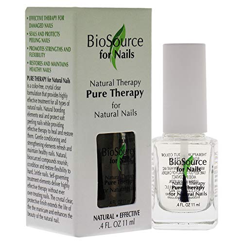 BioSource for Nails Natural Therapy Nude Cover Base & Top Coat, 0.4 oz