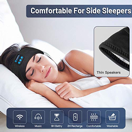 Perytong Sleep Headphones - Headband Headphones - Bluetooth Headband Wireless Sleeping Headphones Sleep Mask with Earphones Music Band Unique Gifts for Men Women Valentine's Day