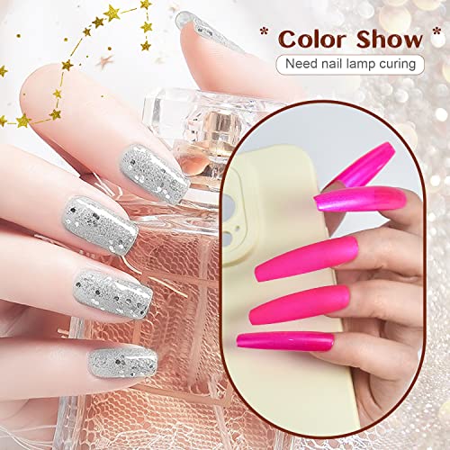 JODSONE 20 Colors Gel Nail Polish Kit with U V Light Base Top Matte Coat High Shine Vibrant Nail Gel Equipped with Manicure Tools