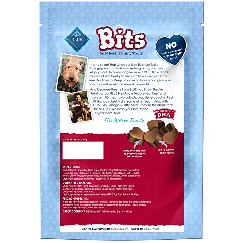 Blue Buffalo BLUE Bits Natural Soft-Moist Training Dog Treats, Beef Recipe 19-oz Bag