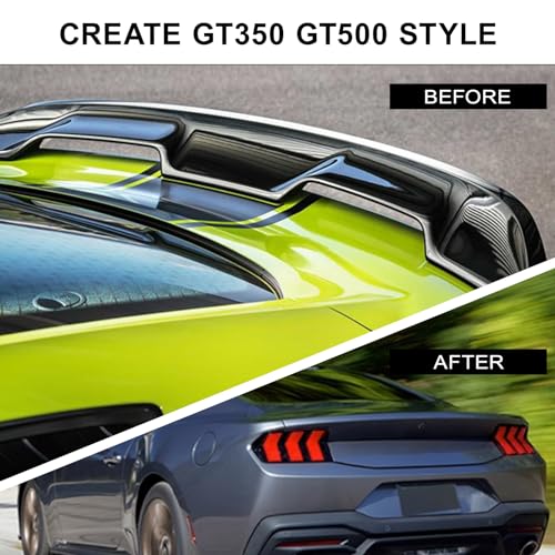 AAriguthel 2015-2023 Mustang Ecoboost Spoiler Compatible with Mustang V6/V8/Shelby/GT/EcoBoost Coupe 2 Door Models GT 350 GT500 Style ABS Trunk Rear Spoiler Wing