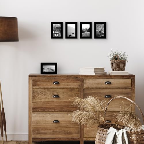 Americanflat 11x14 Picture Frame with Polished Plexiglass - Set of 5 - Galleria Collection - Gallery Wall Frame Set for Wall Display - Black