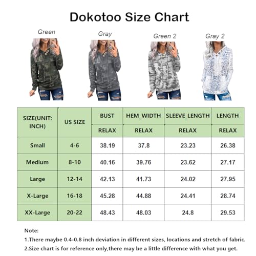 Dokotoo Hoodies for Women Long Sleeve Sweatshirt Drawstring V-Neck Pullover Loose Tops Tunic Shirts Kangroo Pocket 2024 Fashion Fall Hooded Sweatshirt for Women Red Medium