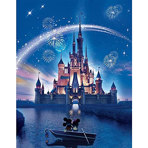 Diamond Art Kits for Castle DIY 5D Diamond Painting Kits for Adults Painting Kits for Rhinestone Embroidery Picture, Star Ice, 12x16 inch