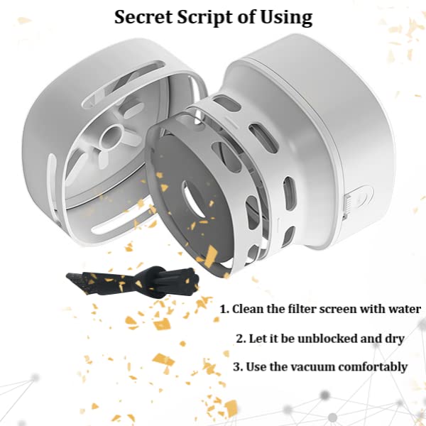 TRZLIFE Desk Vacuum Cleaner, Mini Table Vacuum Cleaner Powered by two AA batteries Must-Have Office Desk Accessory Sucks up Tiny Items and Crumbs from Desktop Drawer Countertop Ideal as a Holiday Gift