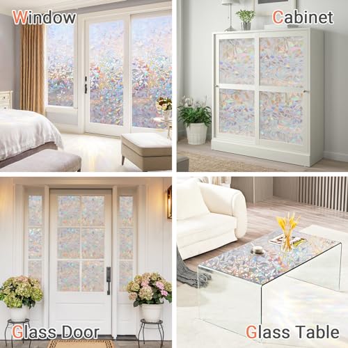 LUTE Blackout Window Film, Sun Light Blocking Frosted Privacy Window Cling for Glass, Darkening Window Tint for Day Sleep, UV Blocking Static Cling Window Cover, 17.5" x 78.7"