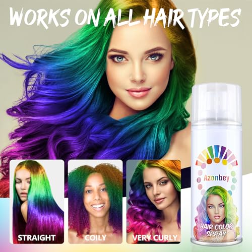 Temporary Hair Color Spray,Temporary Hair Color Wax,Azonbey Kids Hair Wax Dye Pomades Disposable Natural Hair Strong Style Gel Cream Hair Dye-On 1-Day Washable Hair Spray (Blue#)