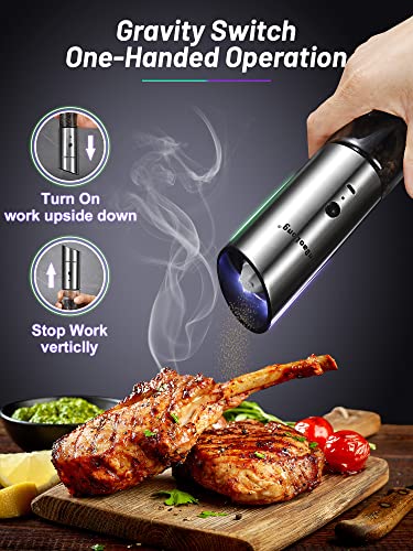 XinBaoLong USB Rechargeable Salt & Pepper Grinder, Adjustable Coarseness