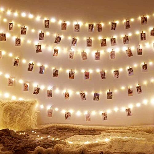 66Ft 200LED Red and White LED Fairy Lights Plug in, Waterproof String Lights Outdoor 8 Modes Christmas Lights Bedroom Decor, Twinkle Lights for Girl's Room Christmas Decorations (Cool White&Red)