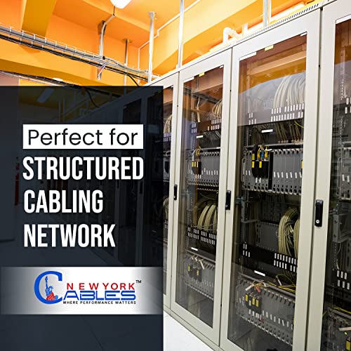 NewYork Cables Cat6a Riser Cable 1000ft - Certified 100% Solid Bare Copper Cat 6a Ethernet Cable – CMR, 23 AWG, 750 MHz, PoE++ - Unshielded Twisted Pair (UTP) -10 GB High Speed for Networking & Gaming