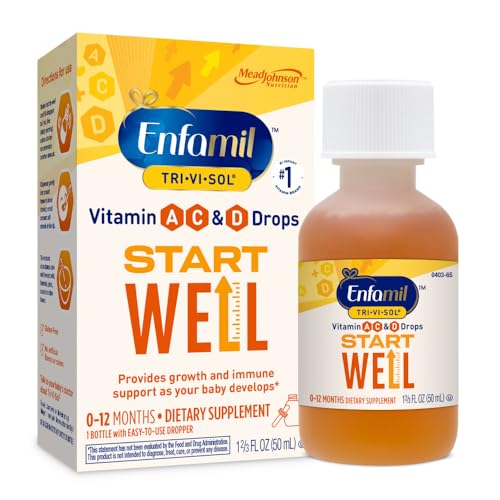 Enfamil Tri-Vi-Sol Infant Multivitamin Drops, Supports Growth & Immune Health for Babies, 50mL Bottle