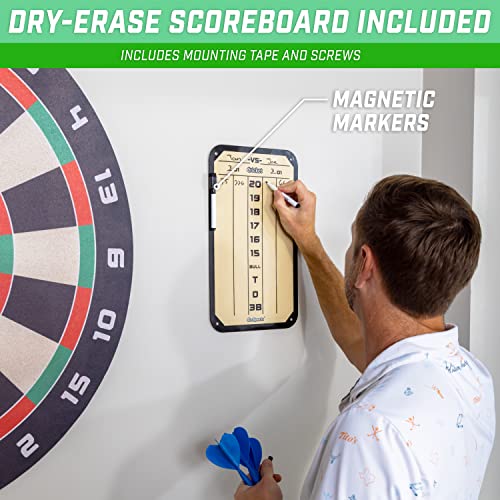 GoSports Giant 3 ft or 4 ft Cork Dartboards - Includes 12 Giant Darts and Scoreboard - New Fun Twist on Darts