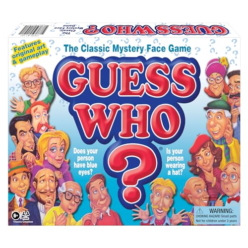 Guess Who? Board Game with Classic Characters by Winning Moves Games USA, Classic Children's Mystery Board Game of Deduction for 2 Players, Ages 6+ (1191)