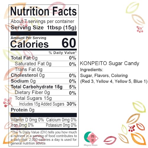 Mayca Moon Konpeito Candy Crystal type Bijou Jewel Can Japanese Tiny Sugar Candy 100g (Blue Bijou & Rainbow)