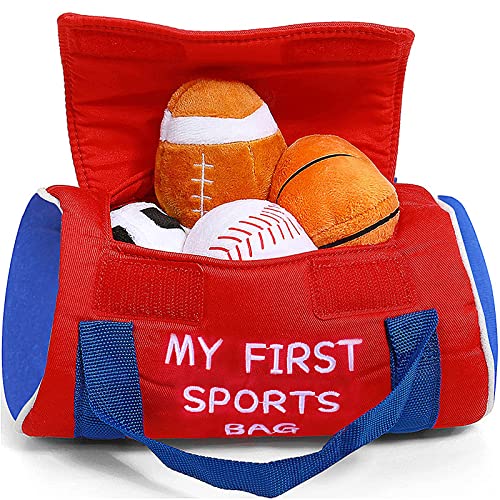 Obami My First Sports Bag Baby, 4 Tiny Cloth Balls, Interesting and Rich Sport Balls for Early Education Baby Toy