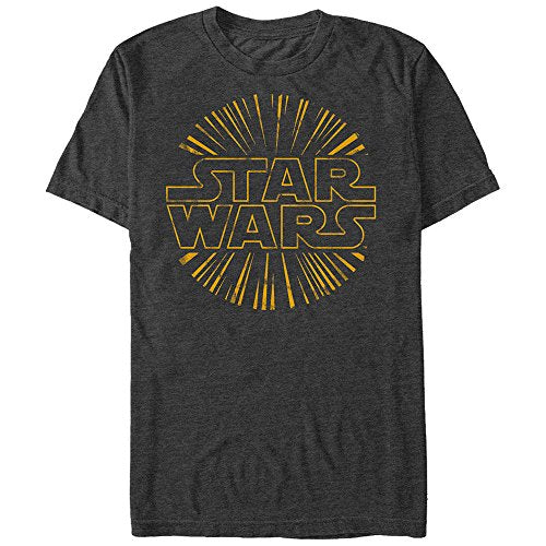 STAR WARS mens Star Burst Graphic T-shirt T Shirt, Charcoal Heather, Small US