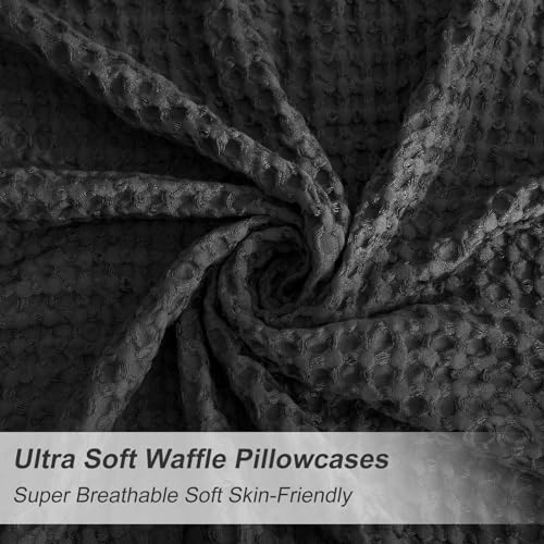 PHF Ultra Soft Waffle Body Pillowcase, Sage Green, 20" x 54", Polyester, Breathable, Skin-Friendly, Zipper Closure