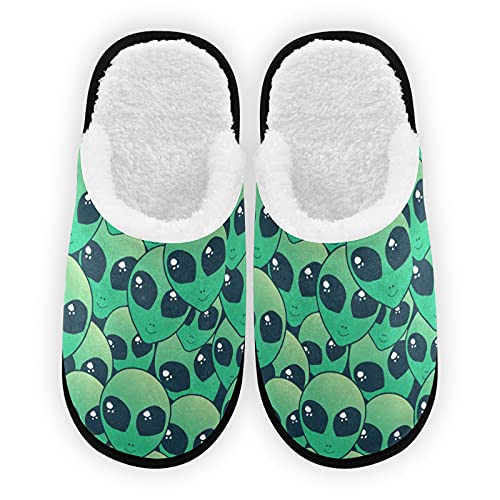 Umidedor Colorful Marijuana Mens Slippers, Soft Memory Foam Non-Slip Indoor House Slippers Home Shoes for Bedroom Hotel Travel Spa