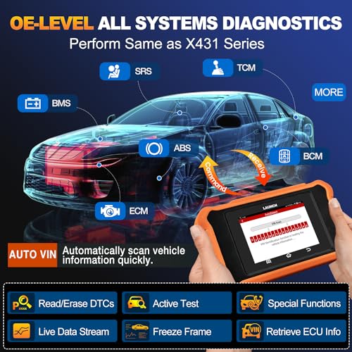 2024 LAUNCH Creader Elite V2.0 fit for GM Bi-Directional Scan Tool, All Reset Full System Diagnostic Scanner, AUTOVIN, Full OBD2 Code Reader for Buick/Chevrolet/Cadillac/GMC, Lifetime Free Update