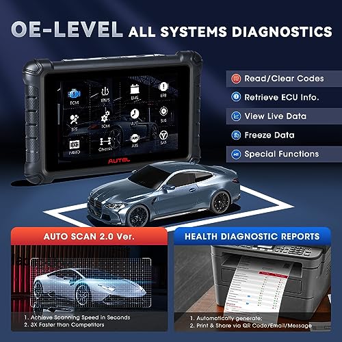 Autel MaxiCheck MX900 Scanner [2024 OS 11.0], Newer of MaxiCOM MK900 MK808S MX808S MS906, 3000+ Bidirectional Diagnostics, 40+ Services as MP900, All Systems Scan Tool, Pre Post Scan, DoIP CANFD, FCA