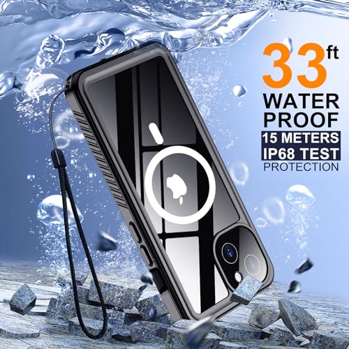 Temdan Magnetic for iPhone 13 Pro Case,[Compatible with Magsafe][Military Grade Drop Protection] Dropproof Heavy Duty Tough Rugged Shockproof Phone Case for iPhone 13 Pro(6.1")-Black